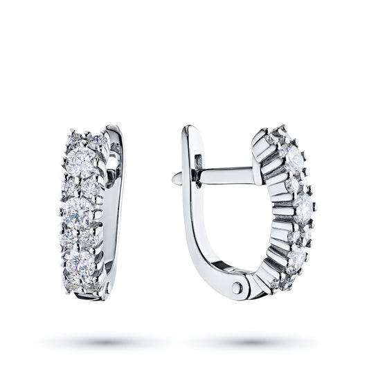 Sterling Silver Earrings with Lab-Created Diamonds 6.570 CT.TW