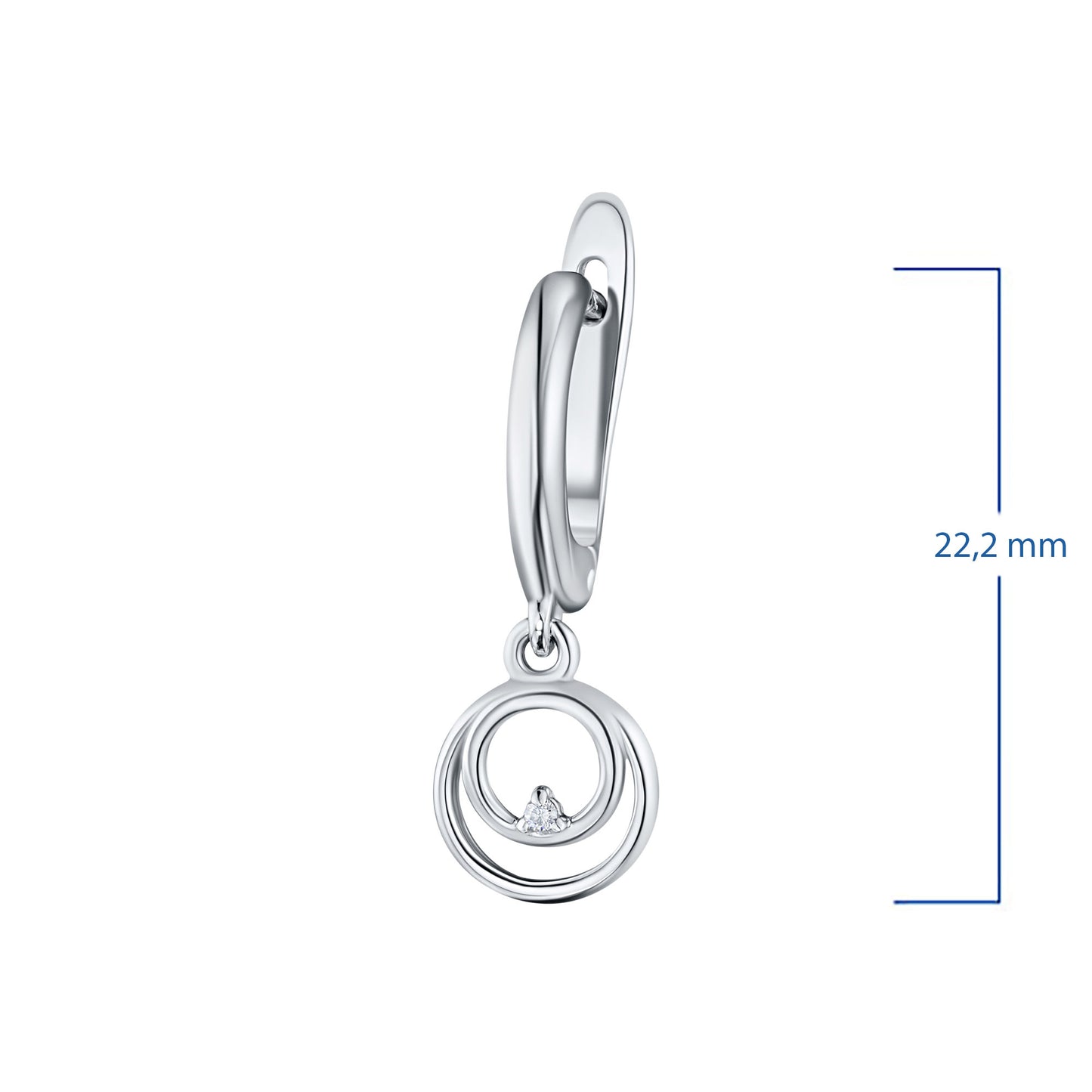 Sterling Silver Earrings with Lab-Created Diamonds 0.010 CT.TW