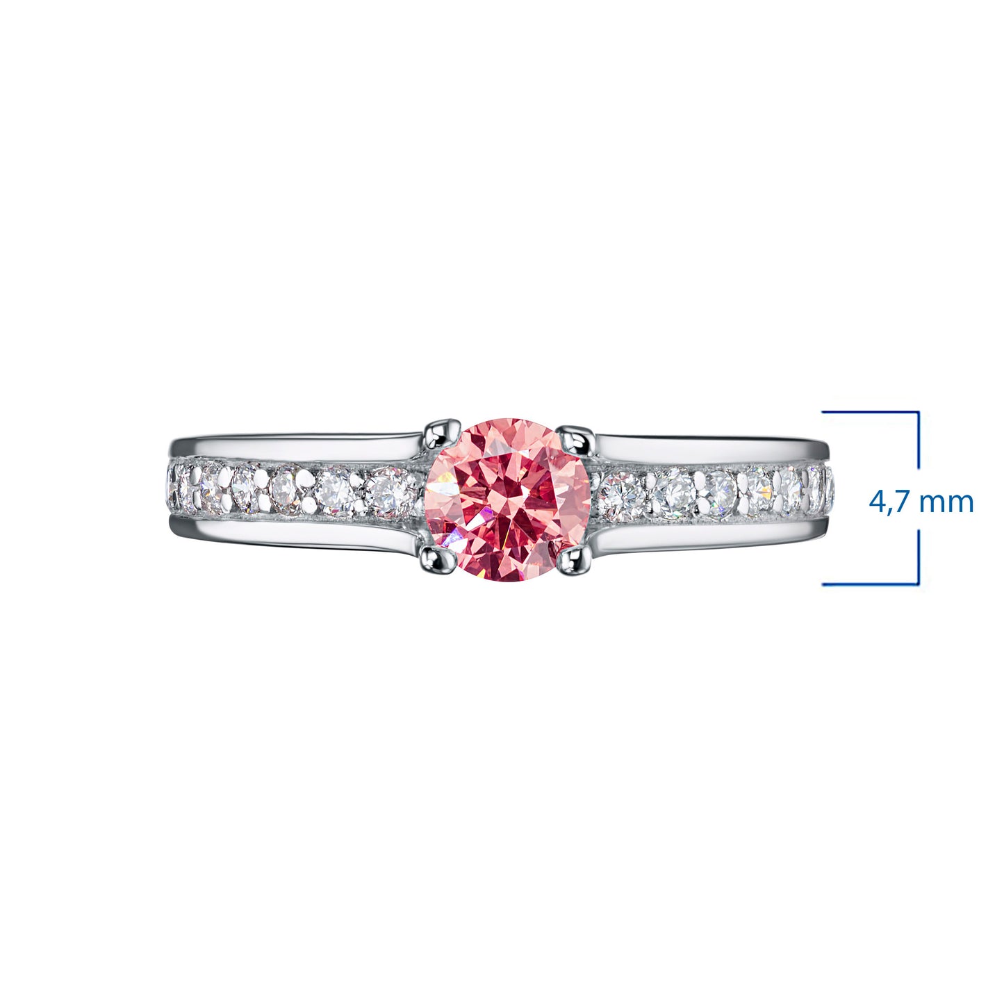 14K White Gold Ring with Lab-Created Diamonds 0.350 CT.TW