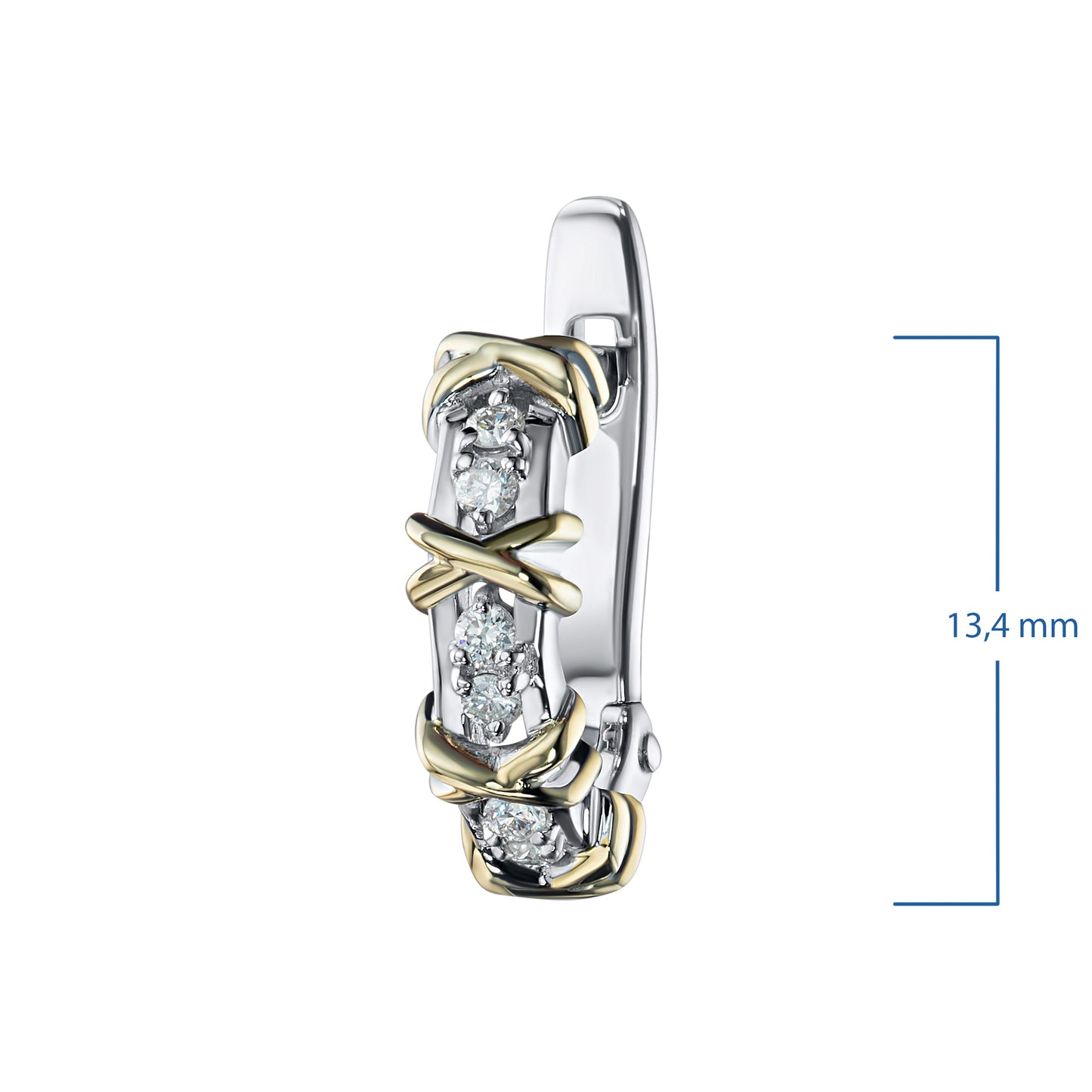 14K White Gold Earrings with Lab-Created Diamonds 0.12 CT.TW