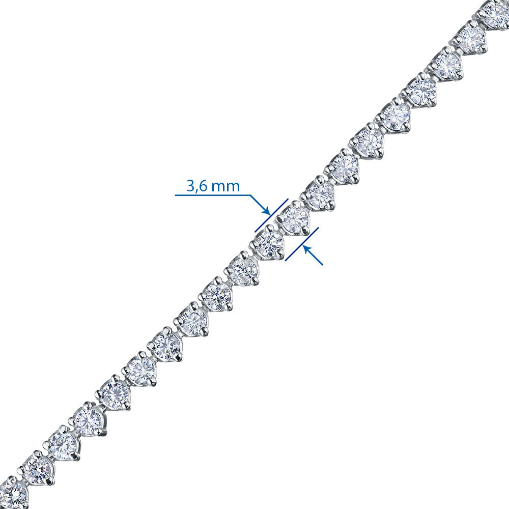 14K White Gold Bracelet with Natural Diamonds 1.490 CT.TW