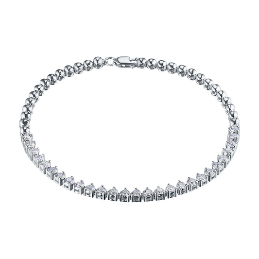 14K White Gold Bracelet with Natural Diamonds 1.490 CT.TW