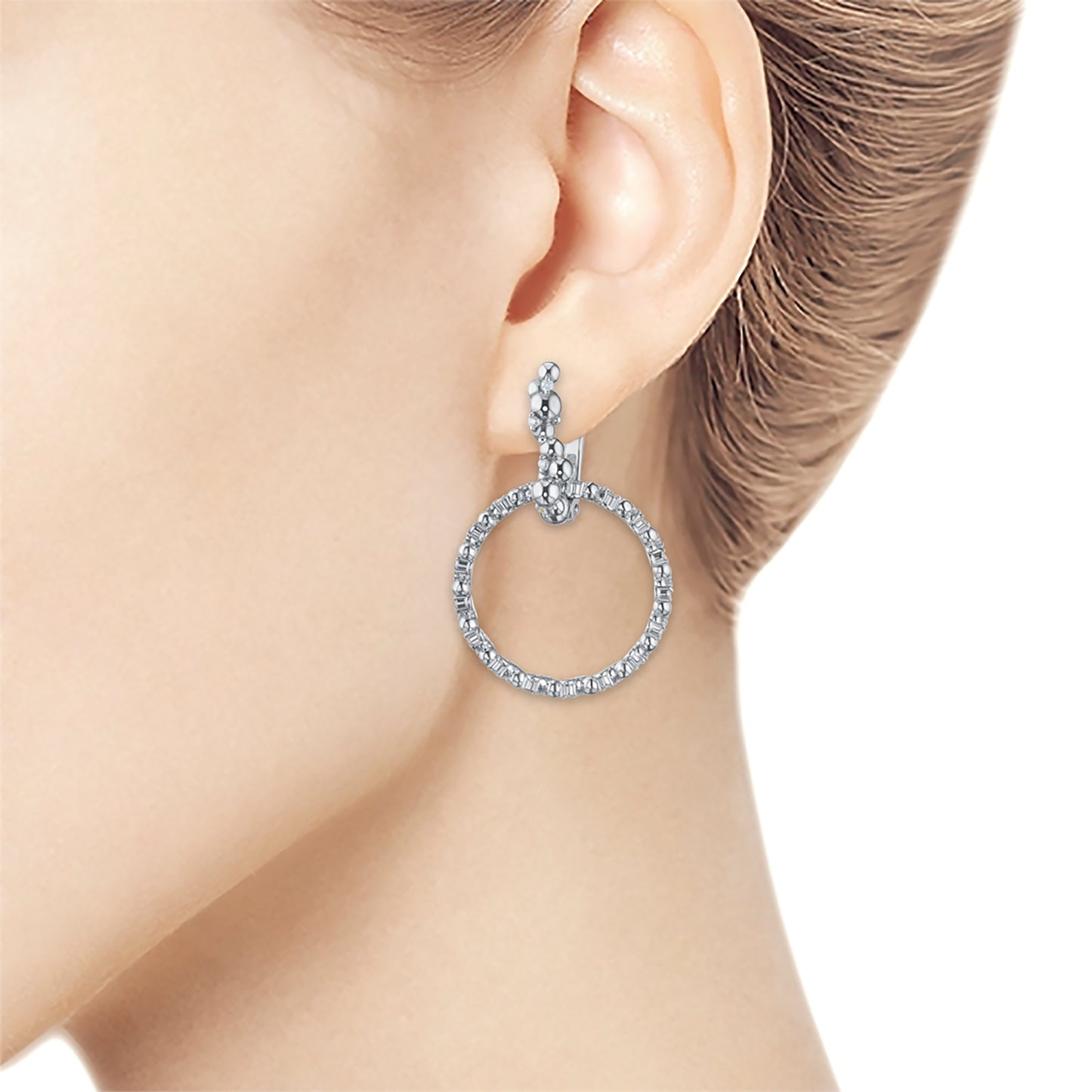 W/g (w/o Nickel) 750 Earrings with Lab-Created Diamonds 0.190 CT.TW