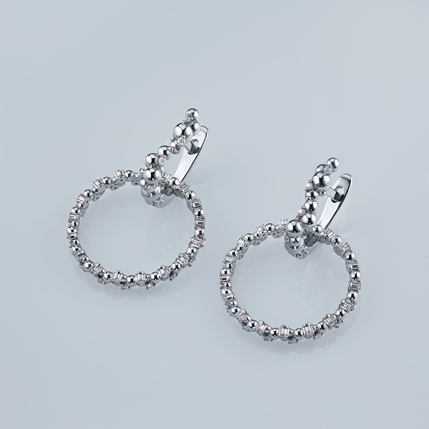 W/g (w/o Nickel) 750 Earrings with Lab-Created Diamonds 0.190 CT.TW