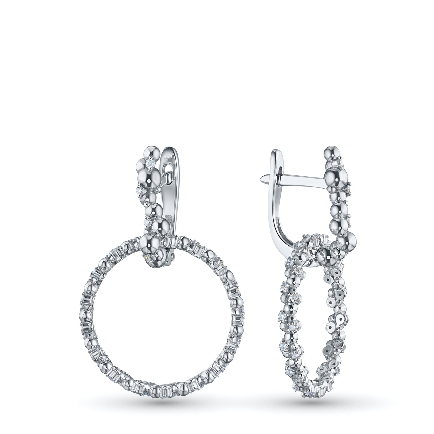 W/g (w/o Nickel) 750 Earrings with Lab-Created Diamonds 0.190 CT.TW