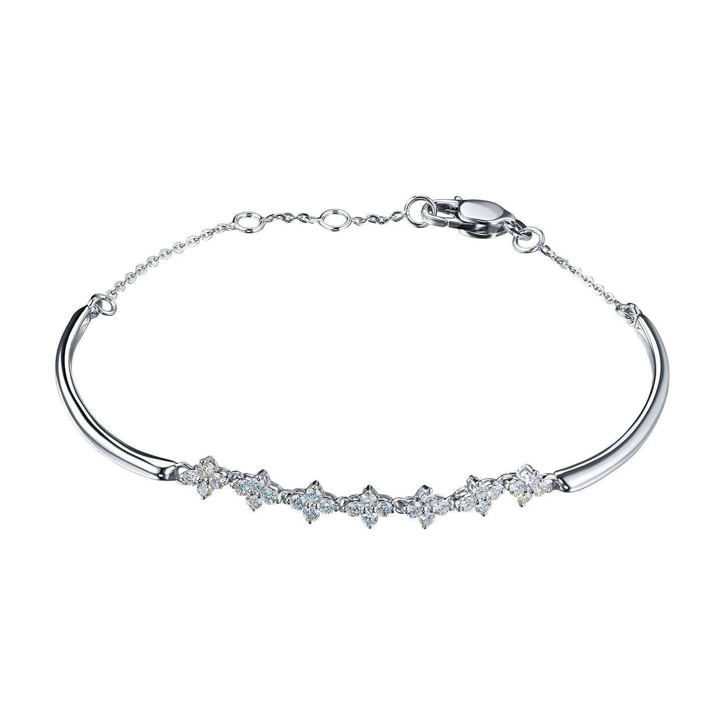 14K White Gold Bracelet with Lab-Created Diamonds 16.020 CT.TW