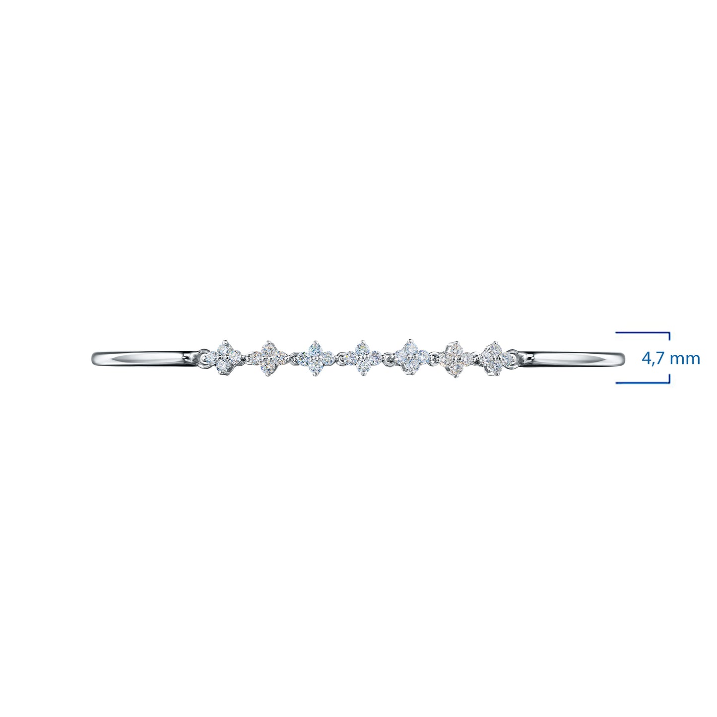 14K White Gold Bracelet with Lab-Created Diamonds 16.020 CT.TW