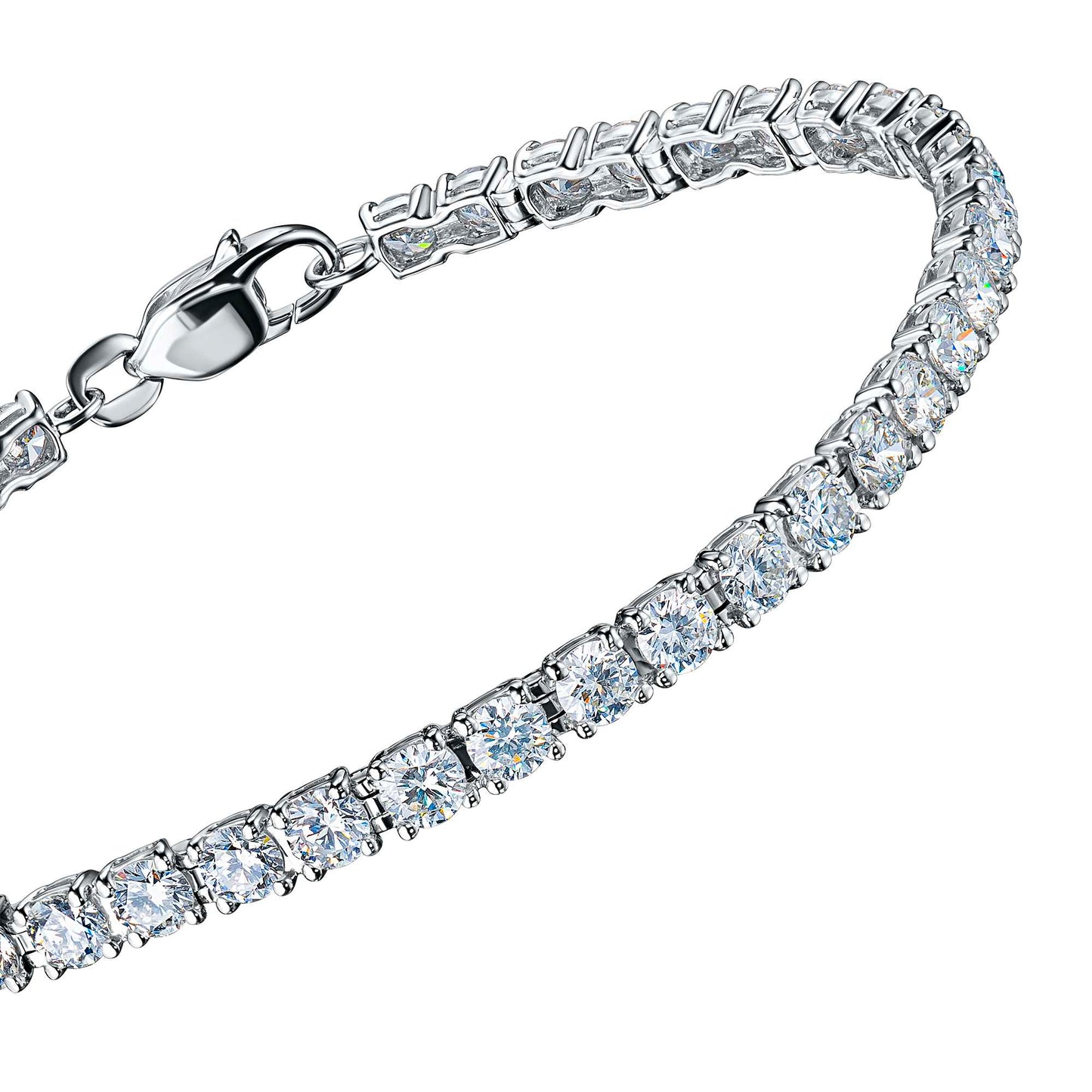 14K White Gold Bracelet with Lab-Created Diamonds 5.870 CT.TW