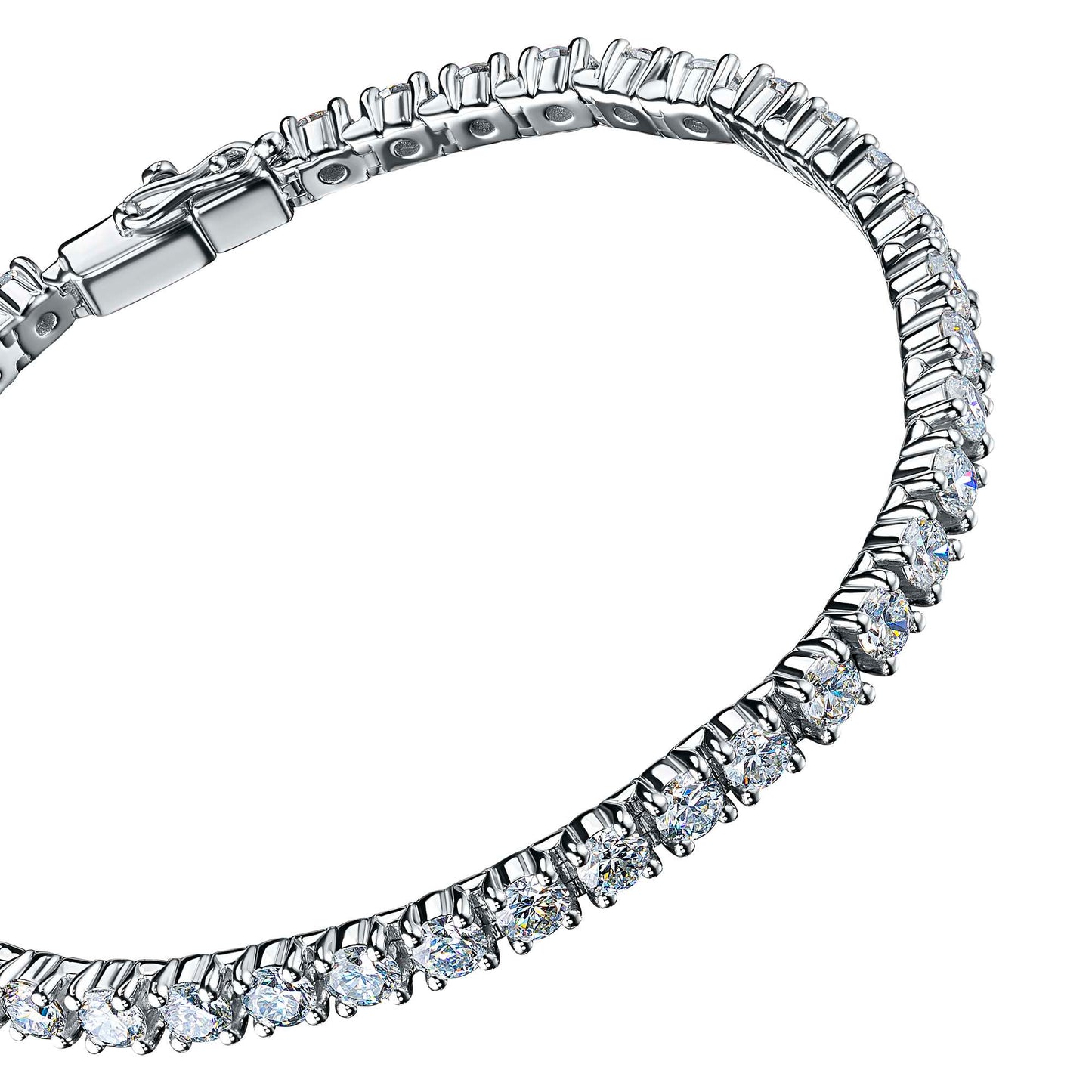 14K White Gold Bracelet with Lab-Created Diamonds 8.980 CT.TW