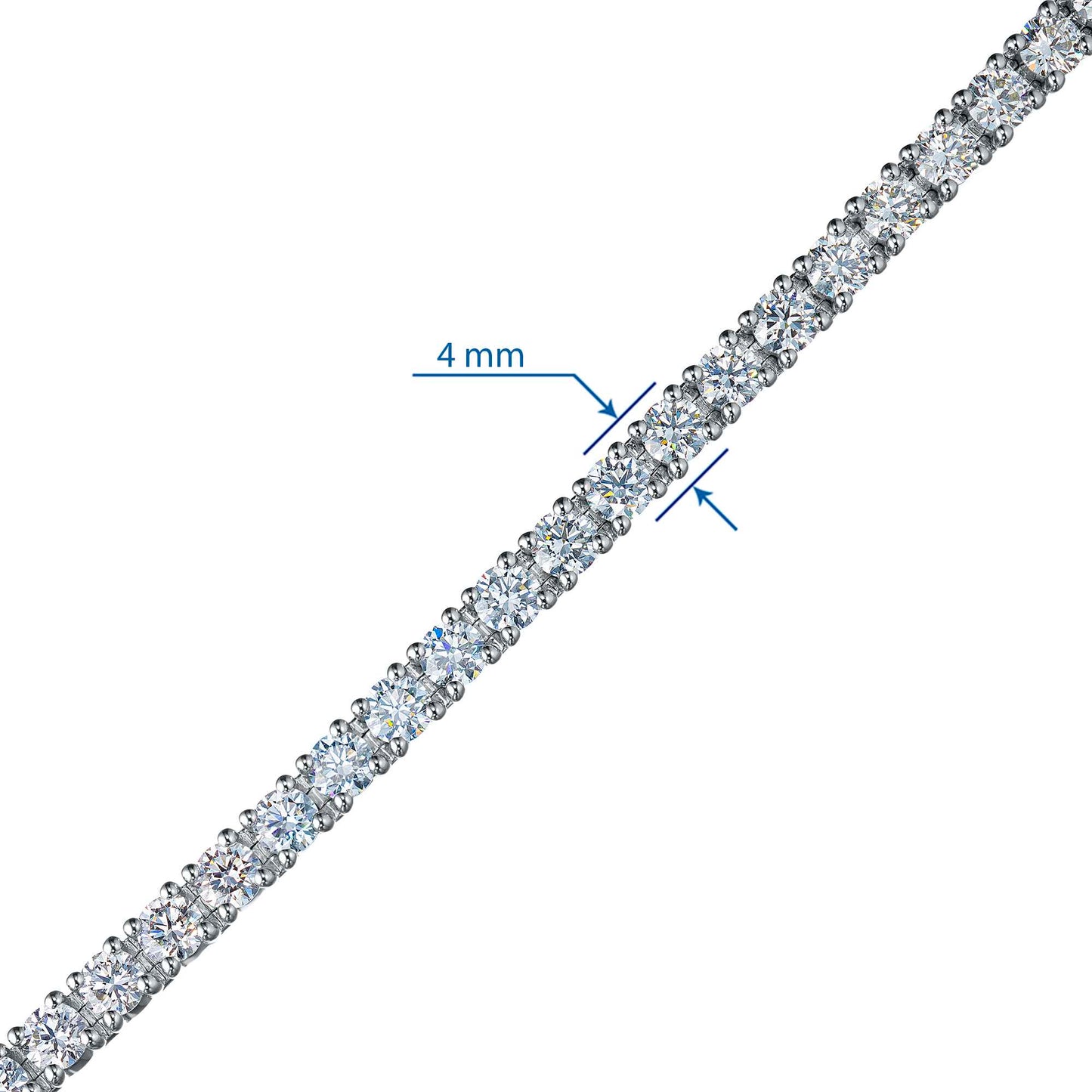 14K White Gold Bracelet with Lab-Created Diamonds 8.22 CT.TW