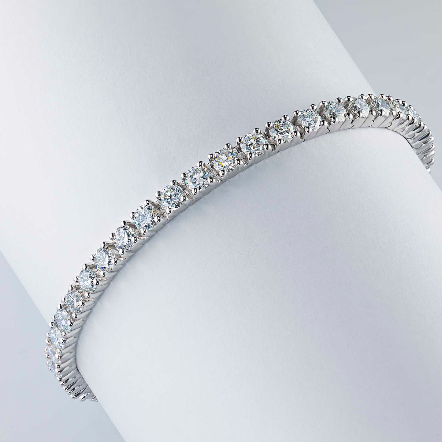 14K White Gold Bracelet with Lab-Created Diamonds 8.22 CT.TW