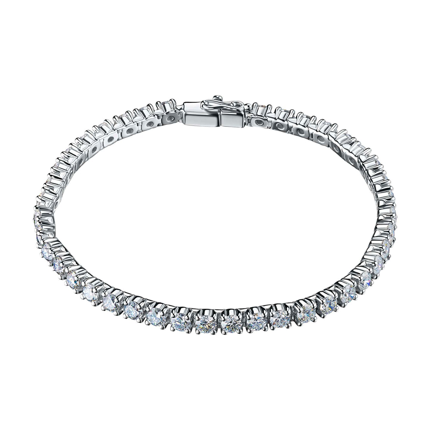 14K White Gold Bracelet with Lab-Created Diamonds 8.980 CT.TW