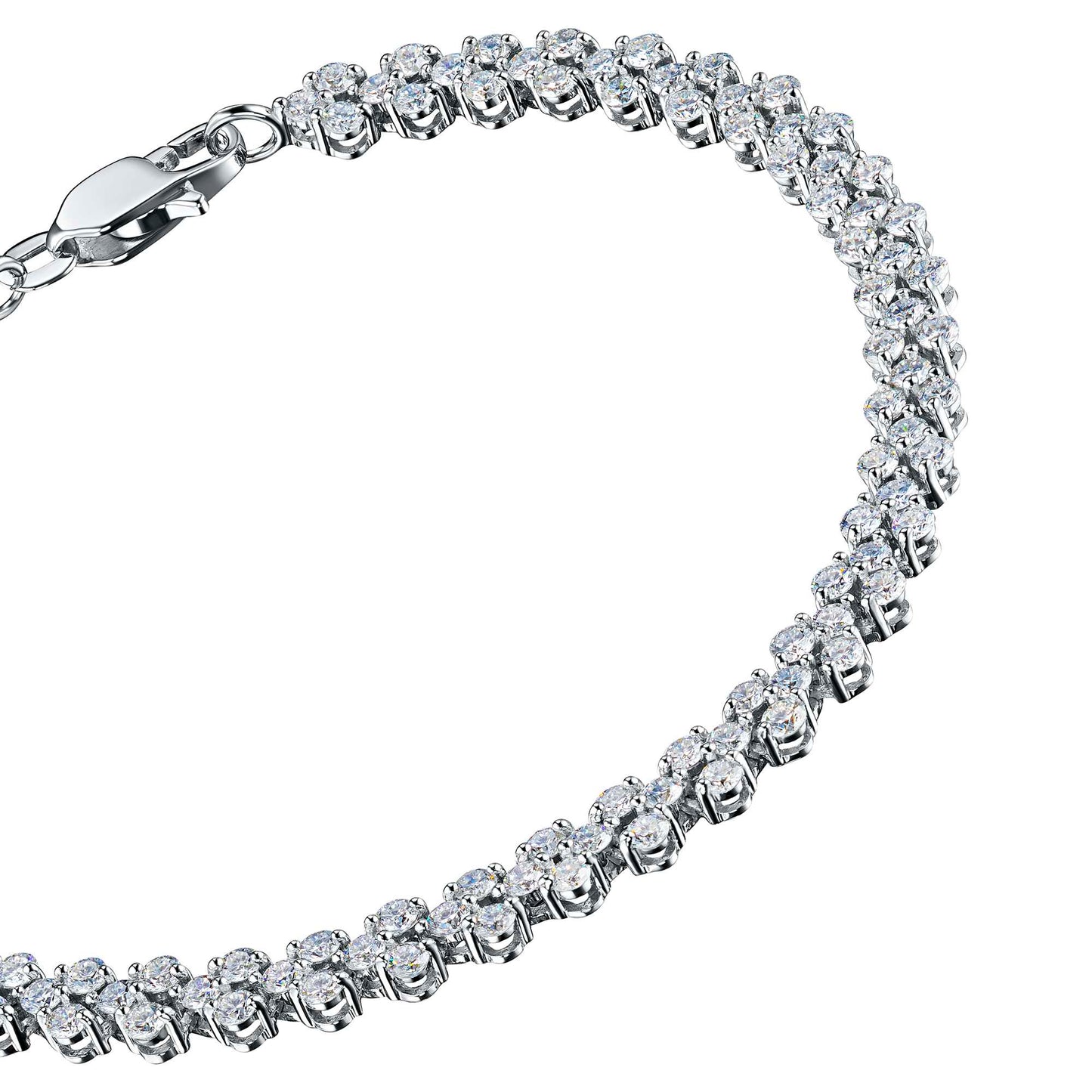 14K White Gold Bracelet with Lab-Created Diamonds 3.430 CT.TW