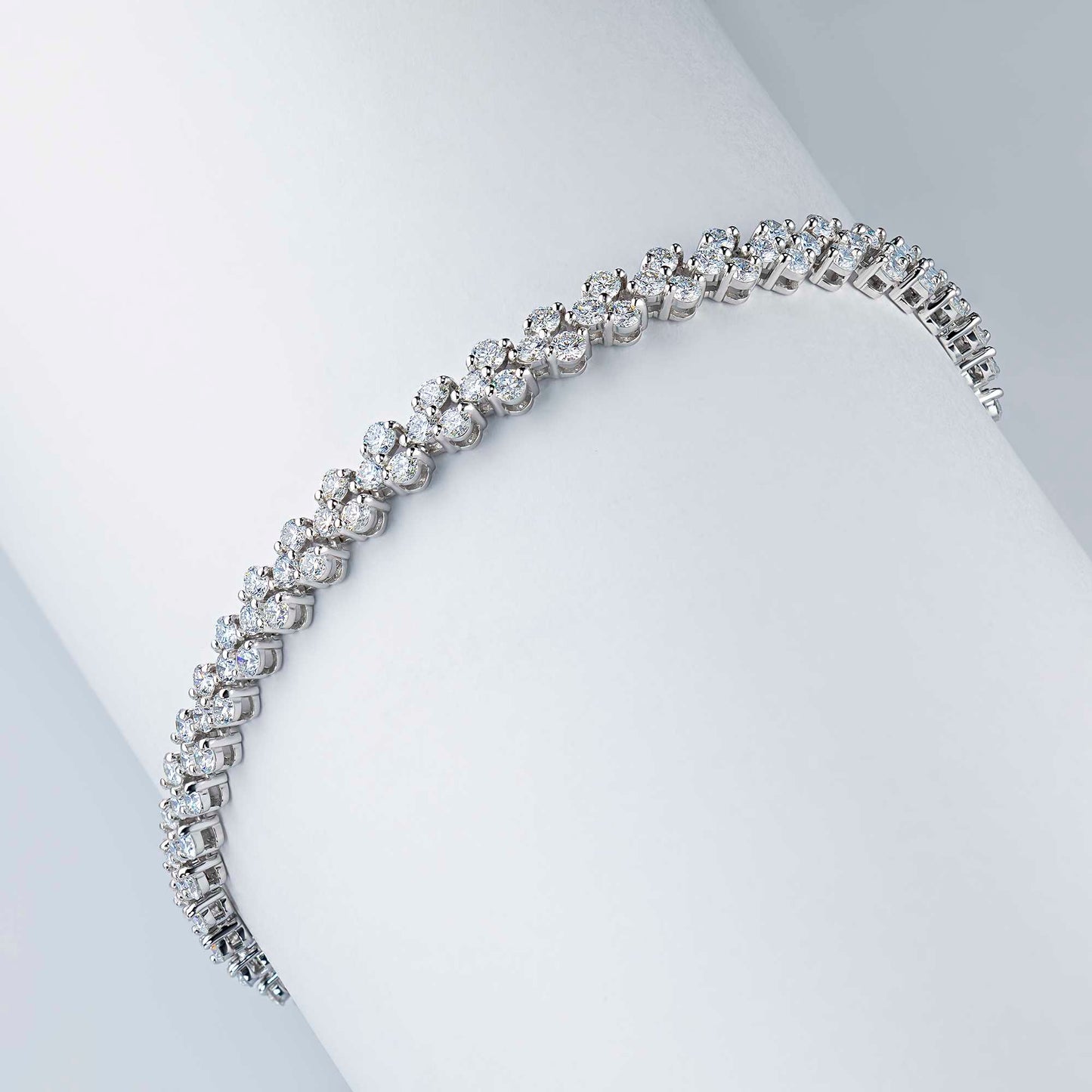 14K White Gold Bracelet with Lab-Created Diamonds 3.430 CT.TW