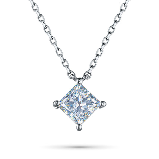 14K White Gold Necklace with Lab-Created Diamonds 1.120 CT.TW
