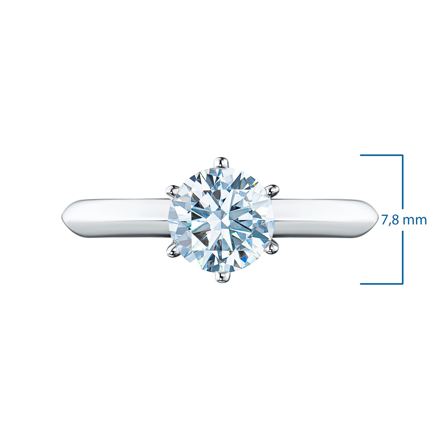 14K White Gold Ring with Lab-Created Diamonds 1.120 CT.TW