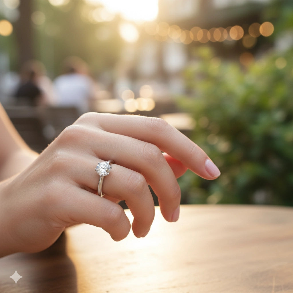 14K White Gold Ring with Lab-Created Diamonds 1.120 CT.TW