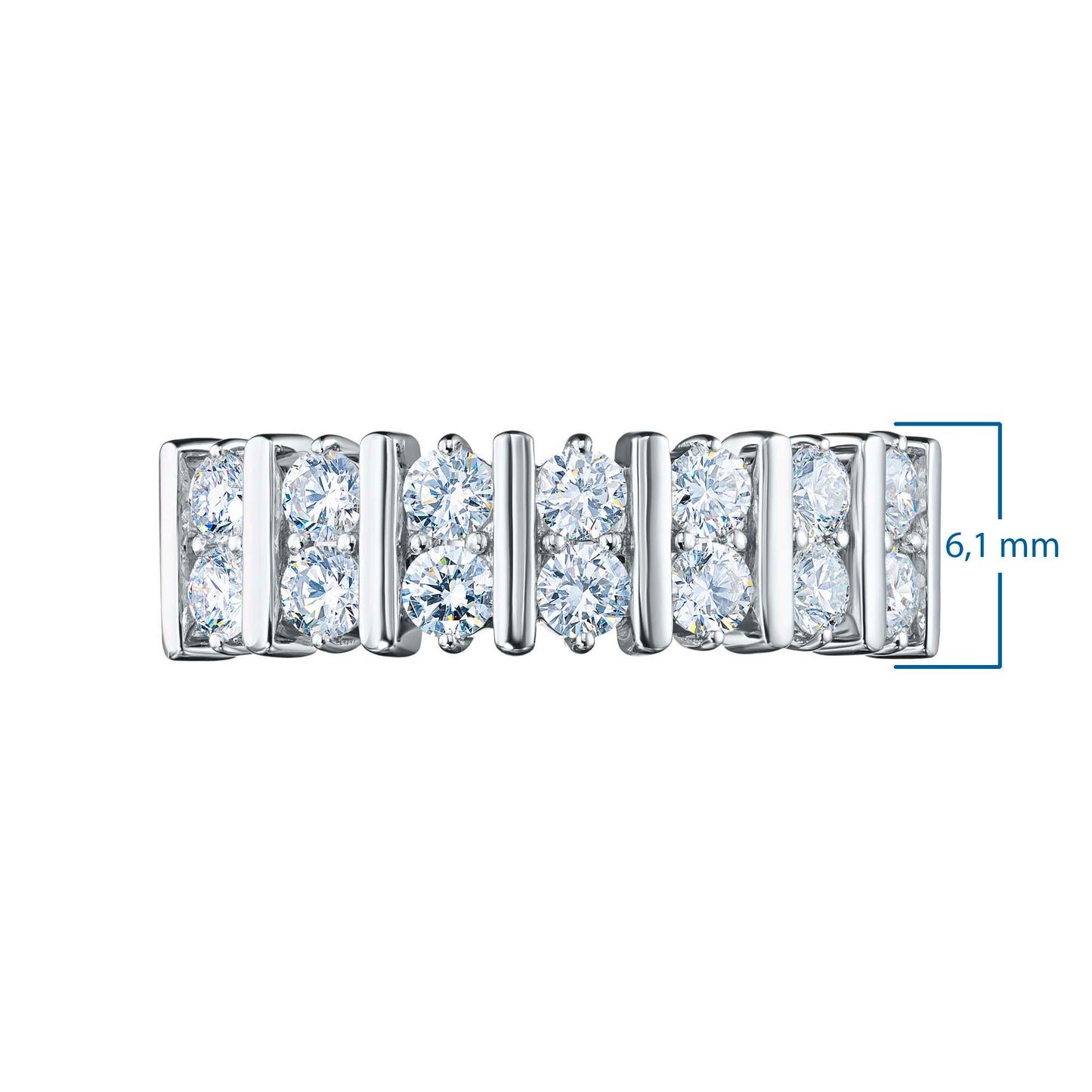 14K White Gold Ring with Lab-Created Diamonds 1.01 CT.TW