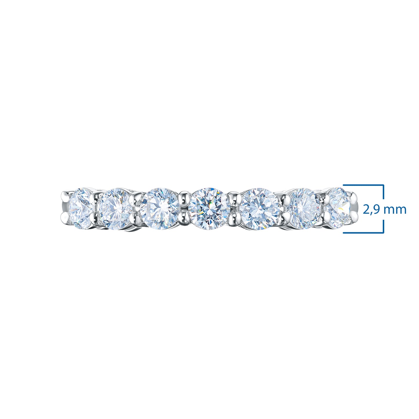 14K White Gold Ring with Lab-Created Diamonds 1.080 CT.TW