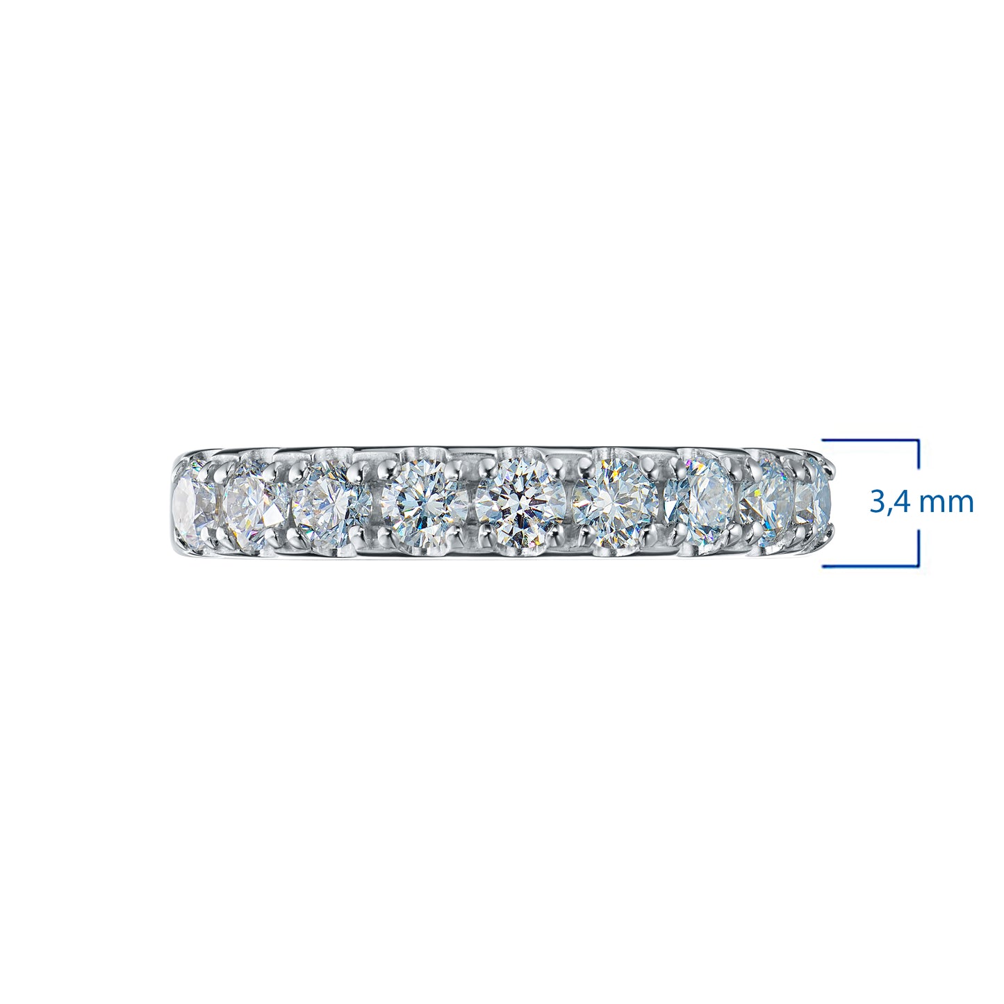 14K White Gold Ring with Lab-Created Diamonds 0.540 CT.TW