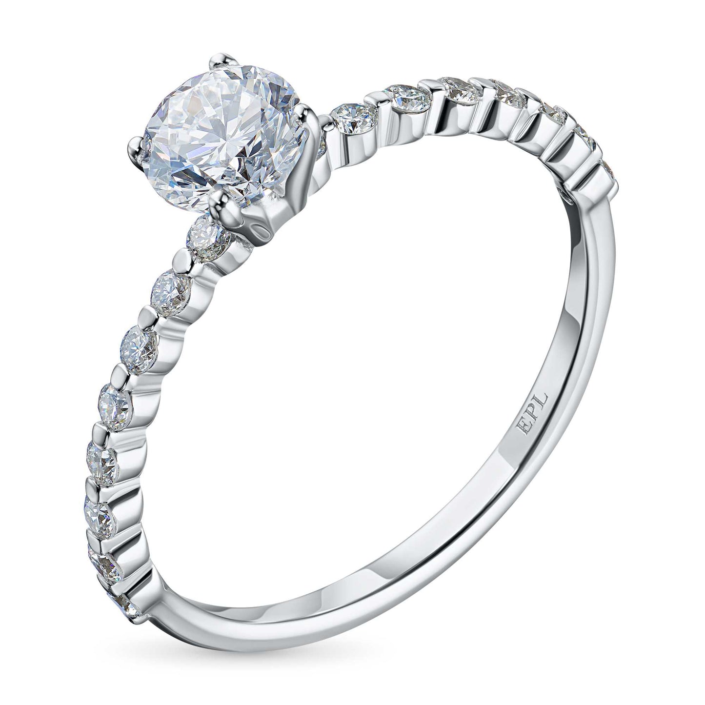 14K White Gold Ring with Lab-Created Diamonds 0.660 CT.TW