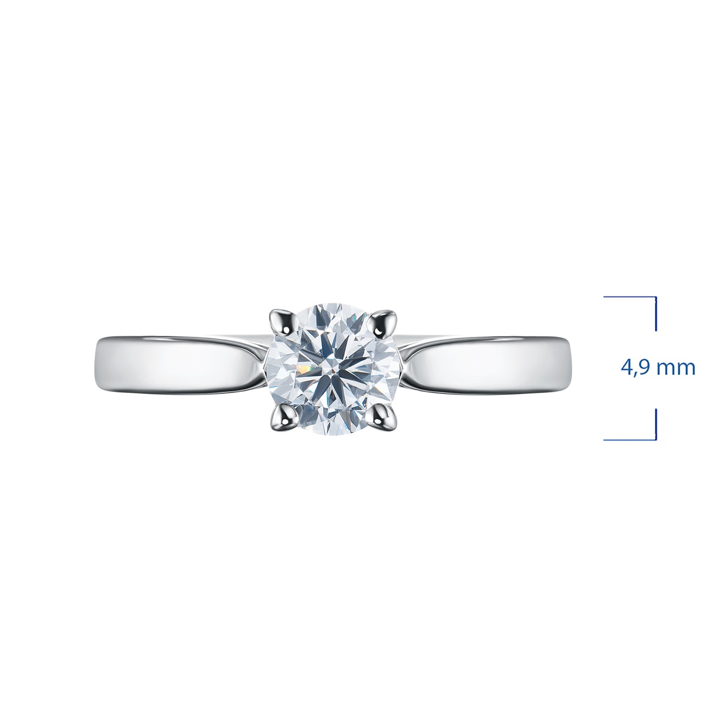 14K White Gold Ring with Lab-Created Diamonds 2.370 CT.TW