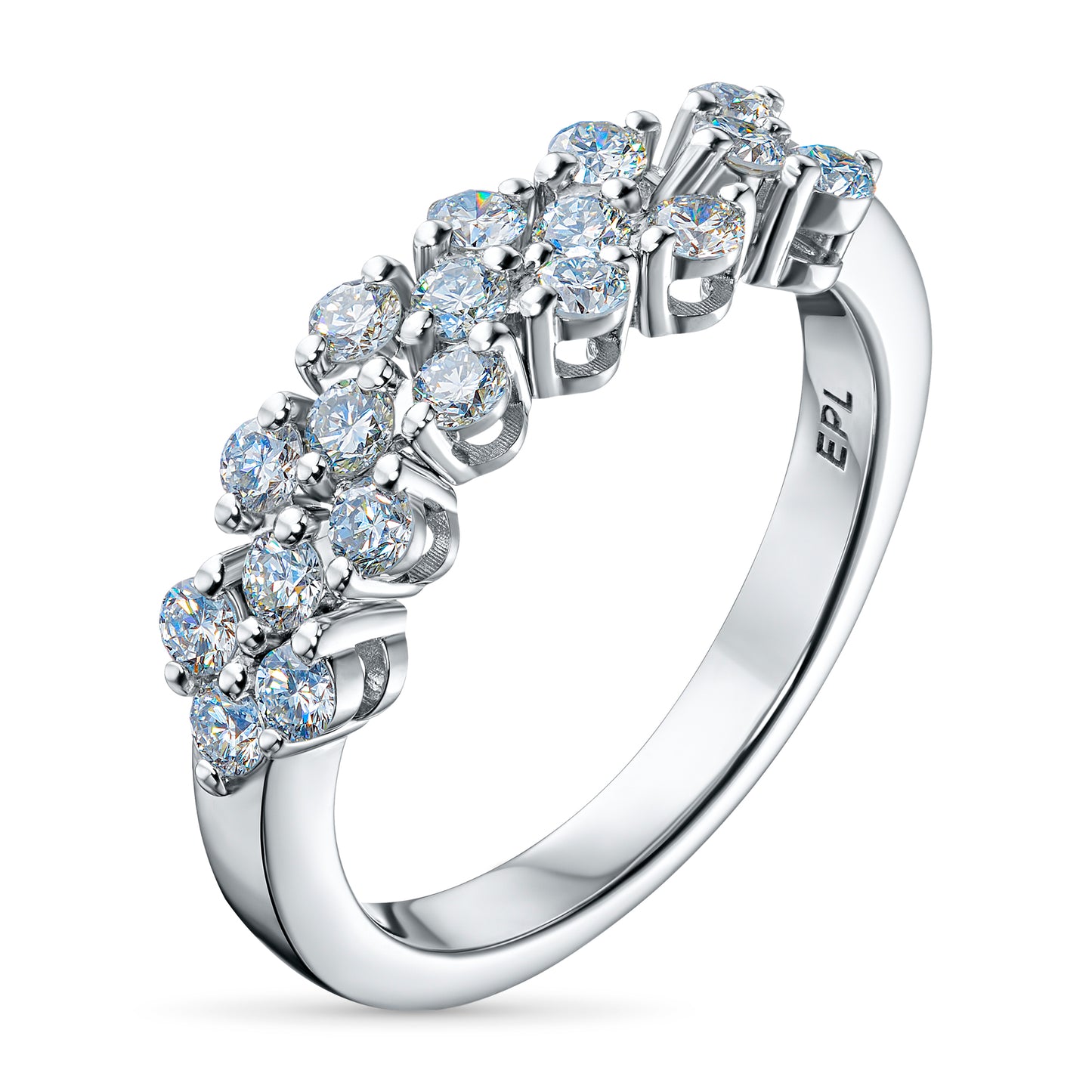14K White Gold Ring with Lab-Created Diamonds 0.620 CT.TW