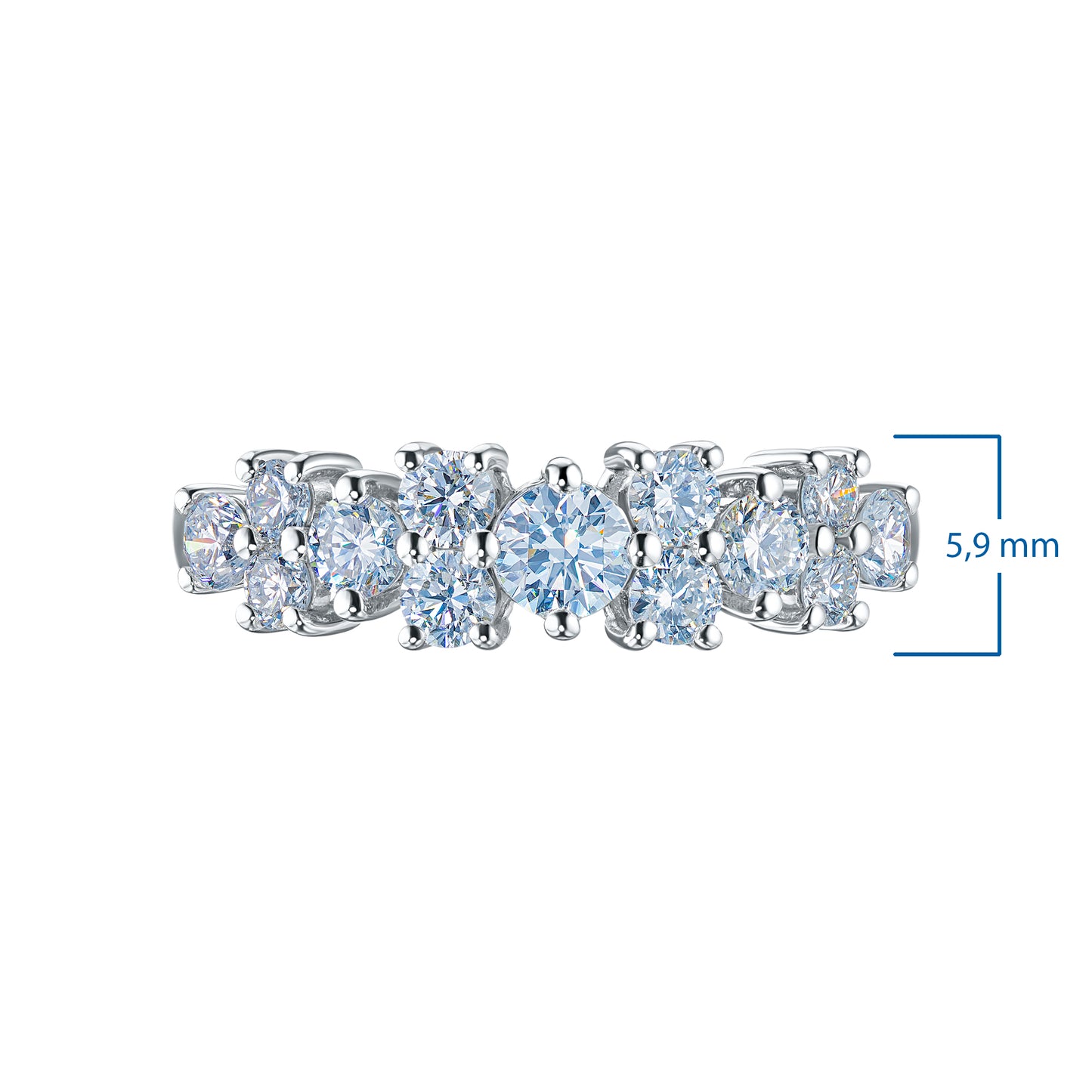 14K White Gold Ring with Lab-Created Diamonds 1.260 CT.TW