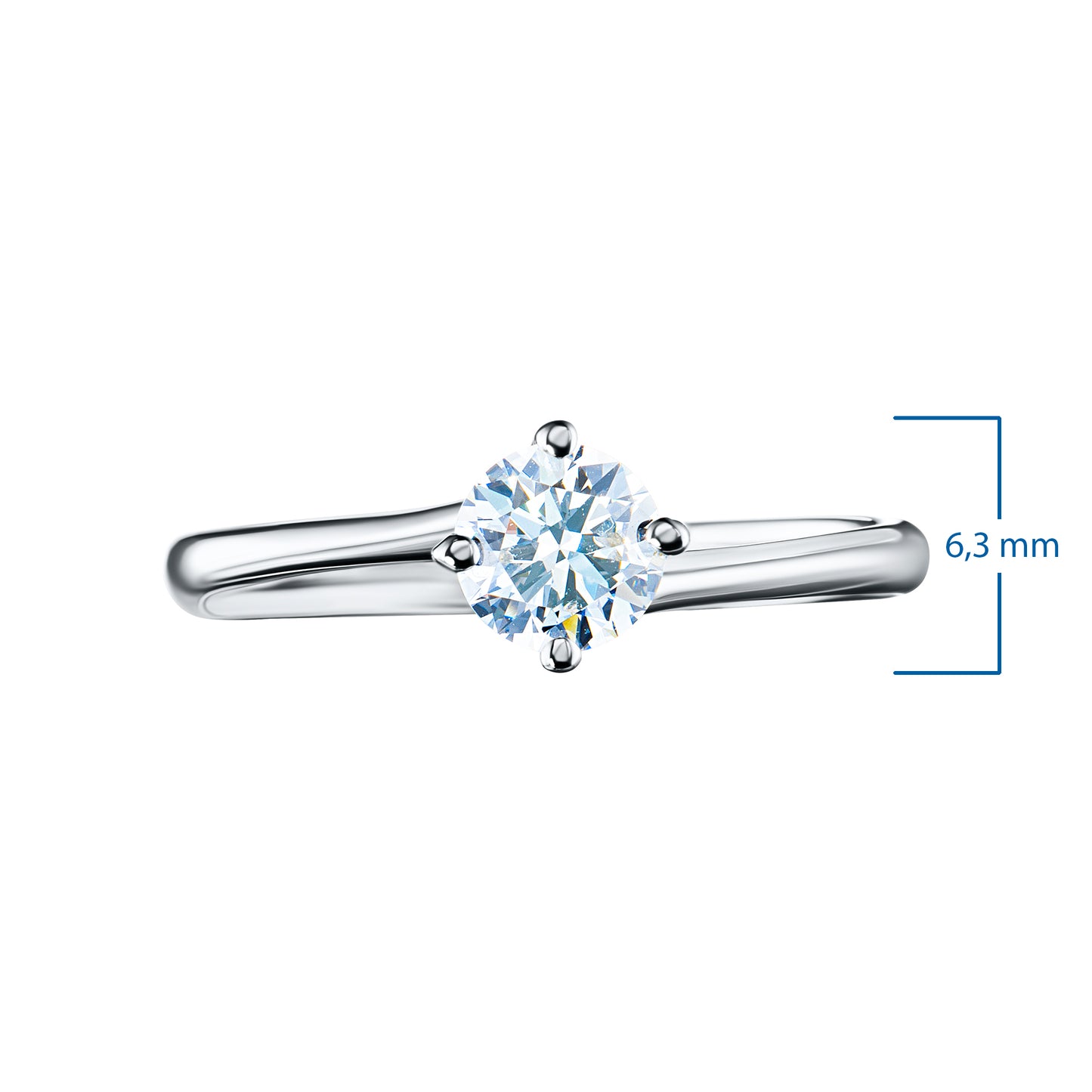 14K White Gold Ring with Lab-Created Diamonds 1.120 CT.TW