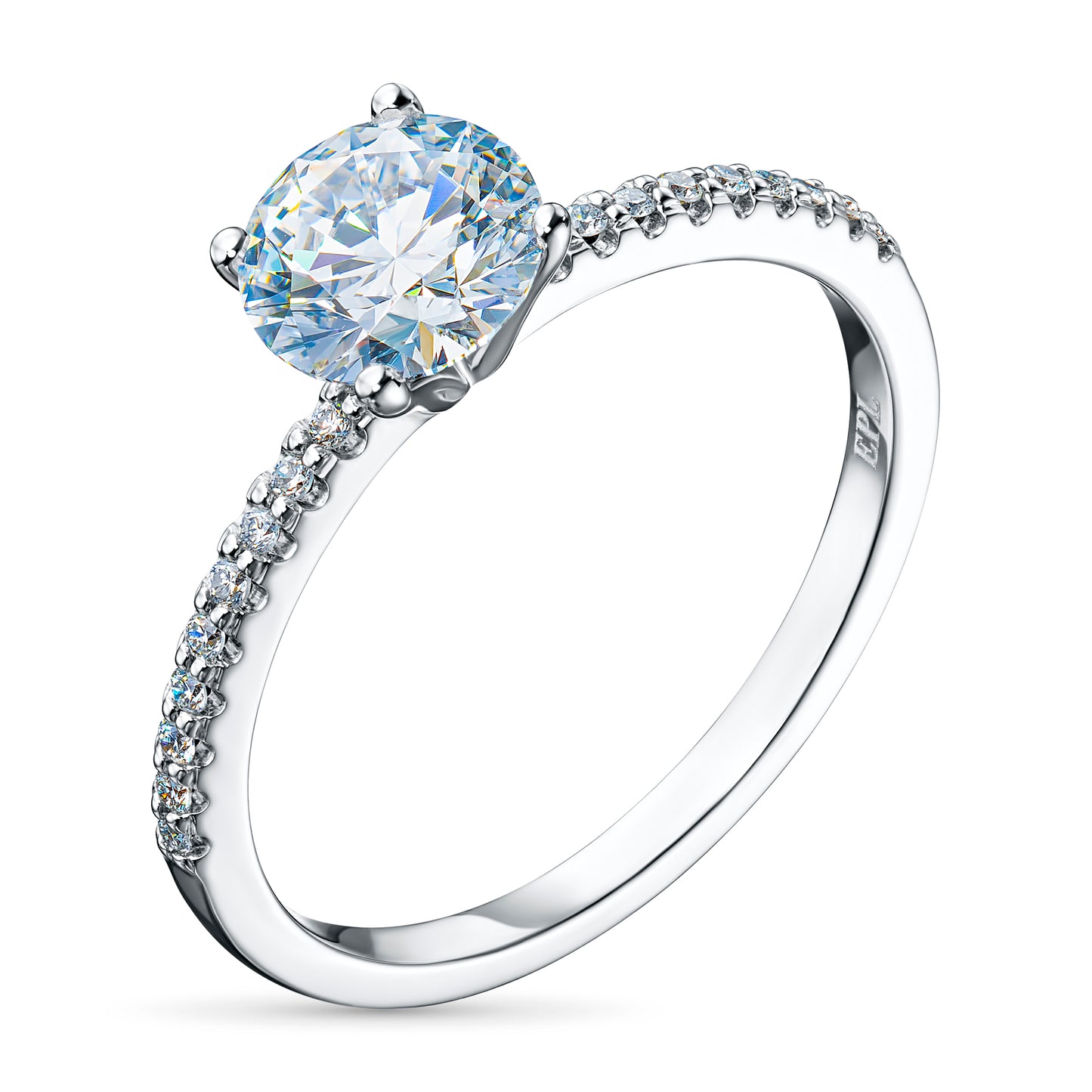 14K White Gold Ring with Lab-Created Diamonds 0.650 CT.TW