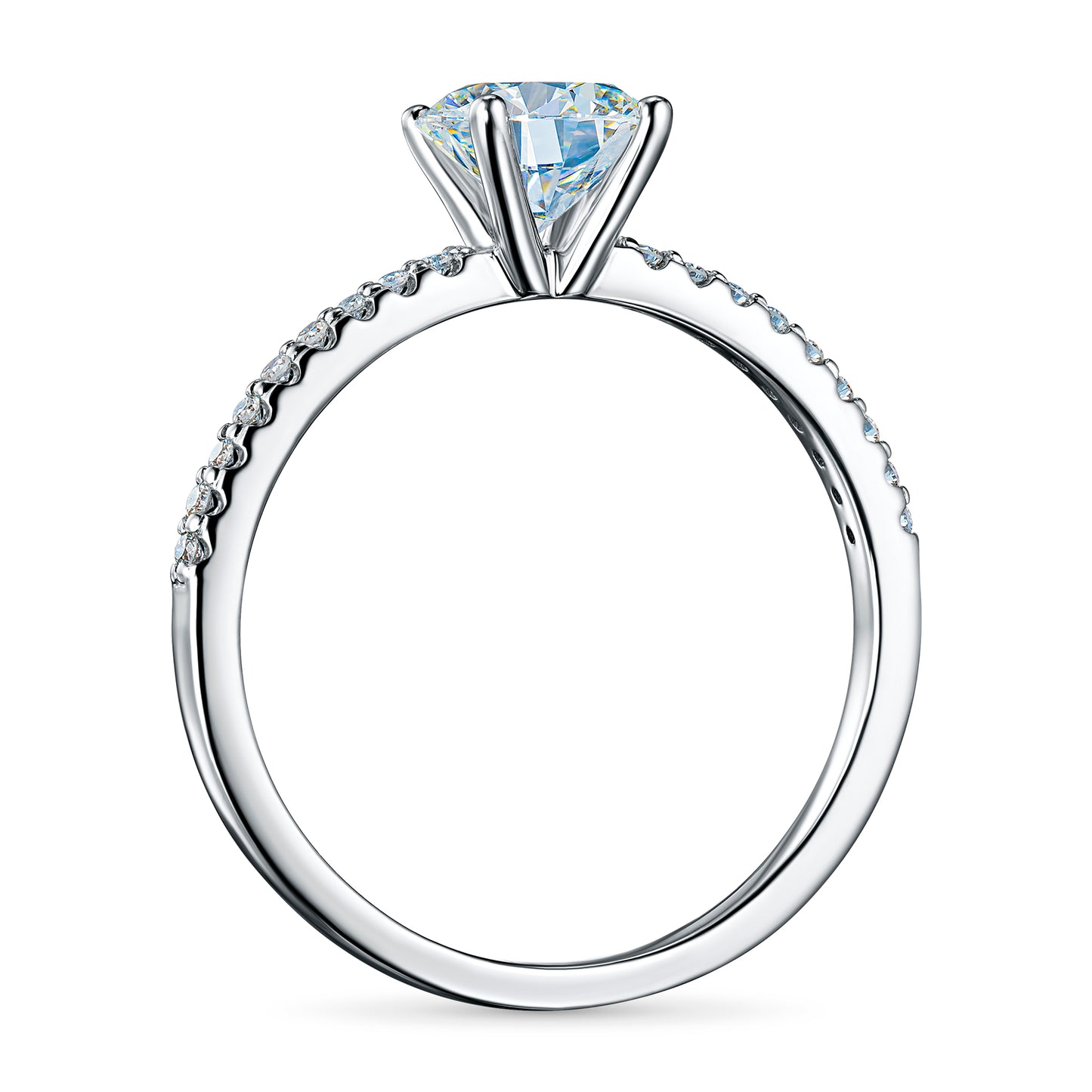 14K White Gold Ring with Lab-Created Diamonds 0.650 CT.TW