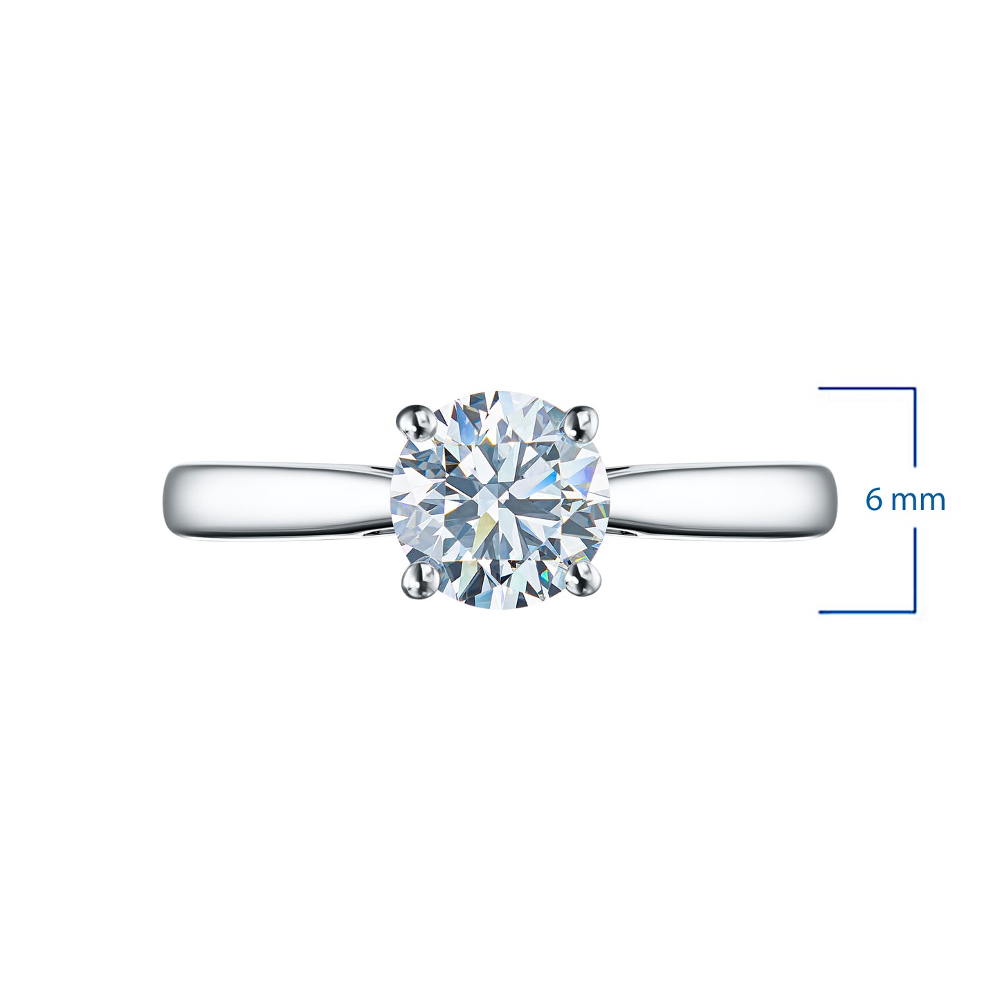 14K White Gold Ring with Lab-Created Diamonds 1.00 CT.TW