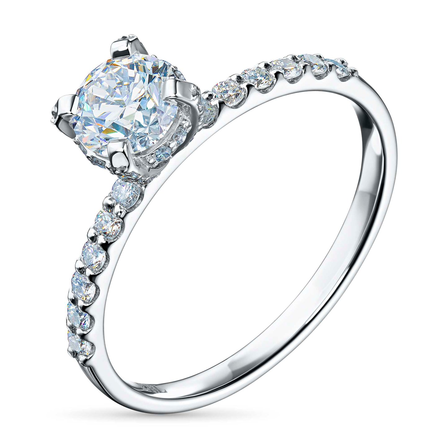 14K White Gold Ring with Lab-Created Diamonds 0.640 CT.TW