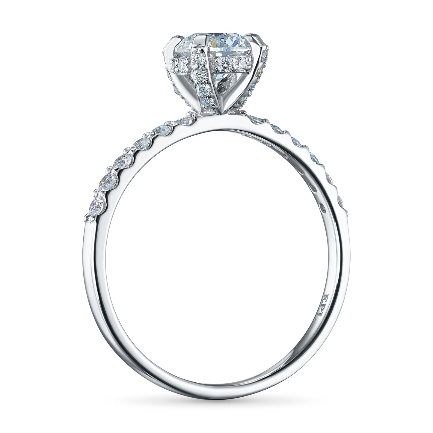 14K White Gold Ring with Lab-Created Diamonds 0.640 CT.TW