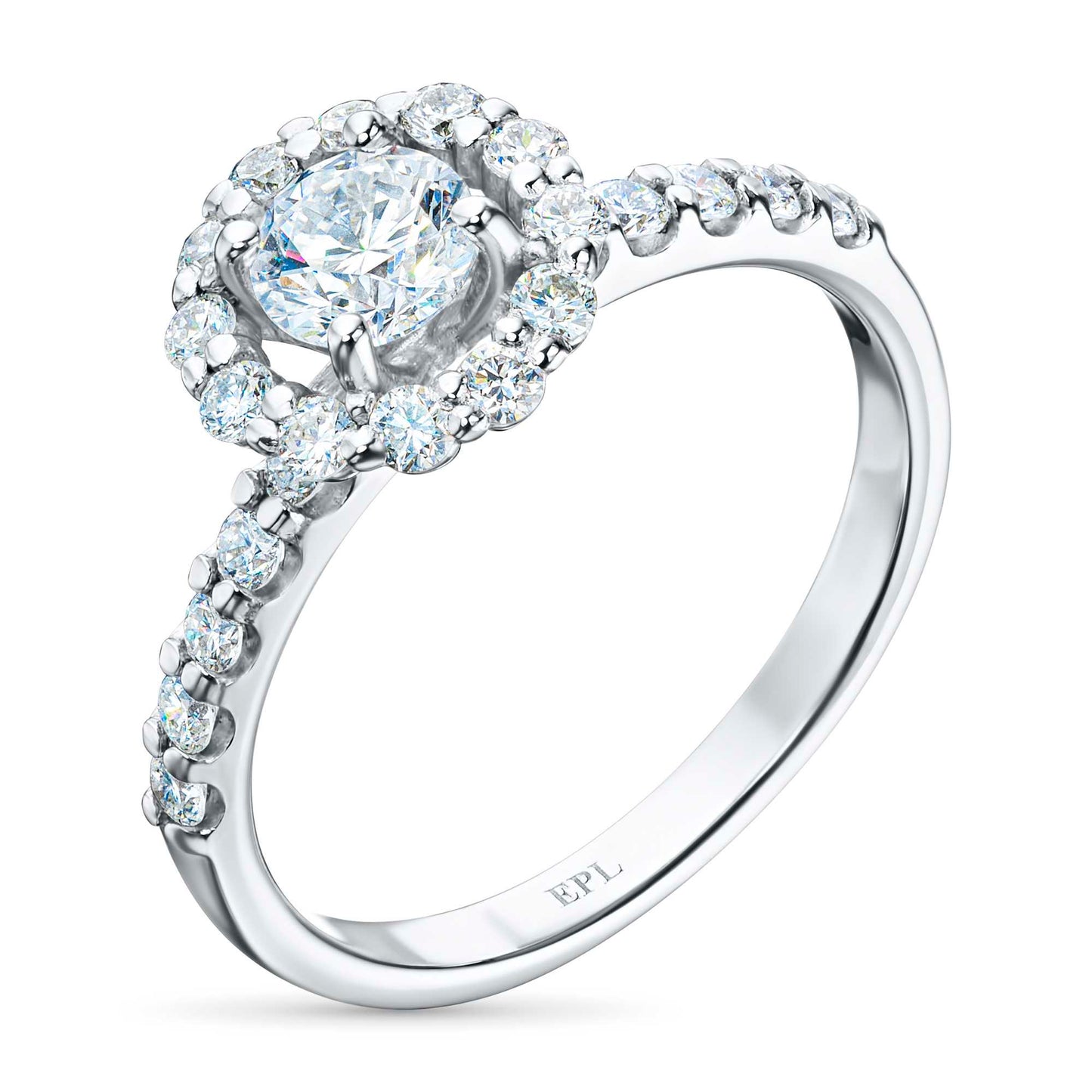 14K White Gold Ring with Lab-Created Diamonds 1.170 CT.TW