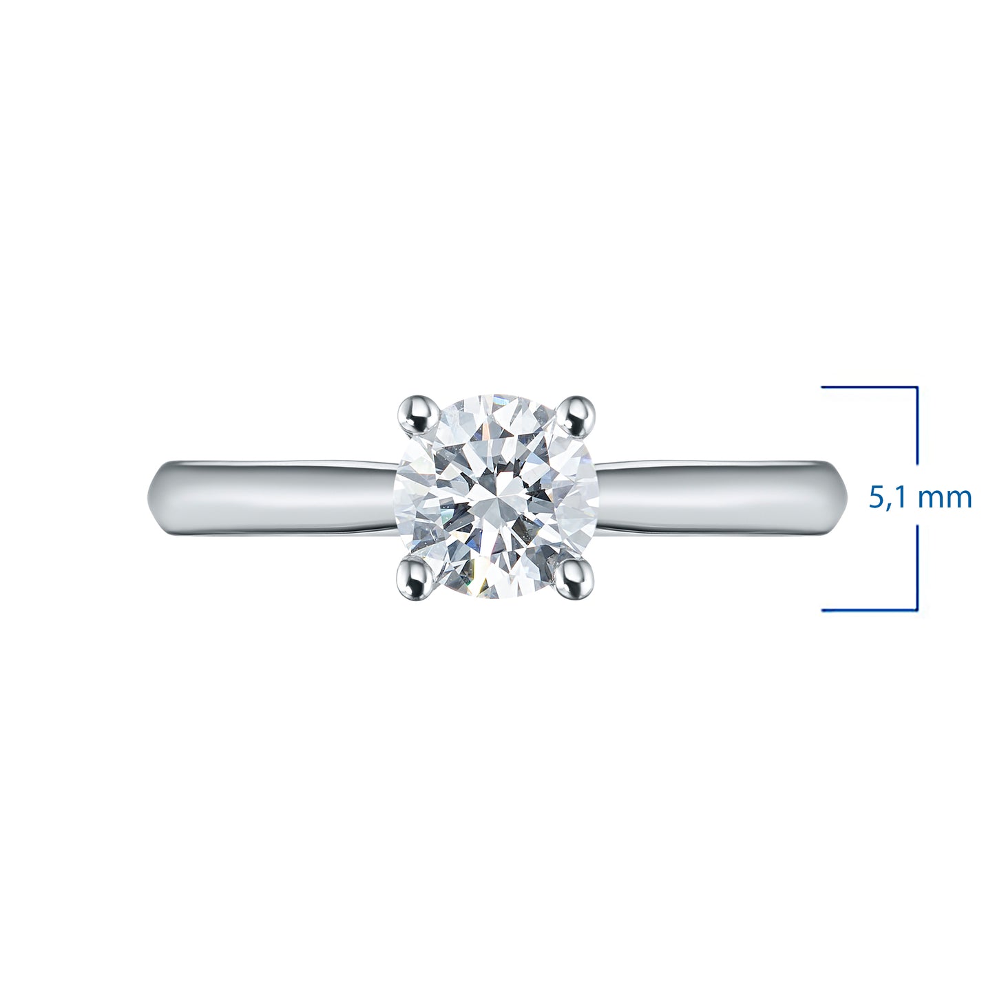 14K White Gold Ring with Lab-Created Diamonds 0.350 CT.TW