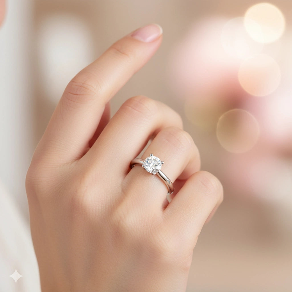 14K White Gold Ring with Lab-Created Diamonds 0.350 CT.TW