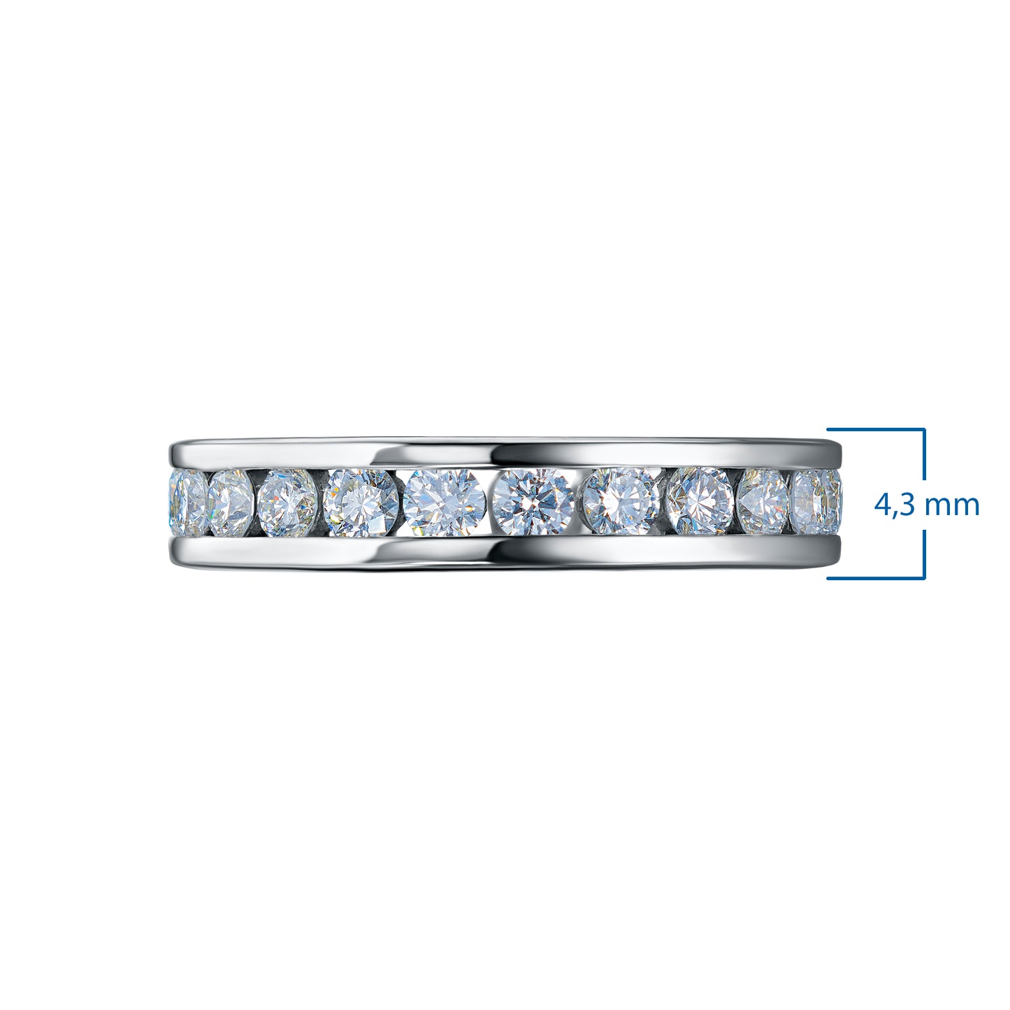 14K White Gold Ring with Lab-Created Diamonds 1.310 CT.TW