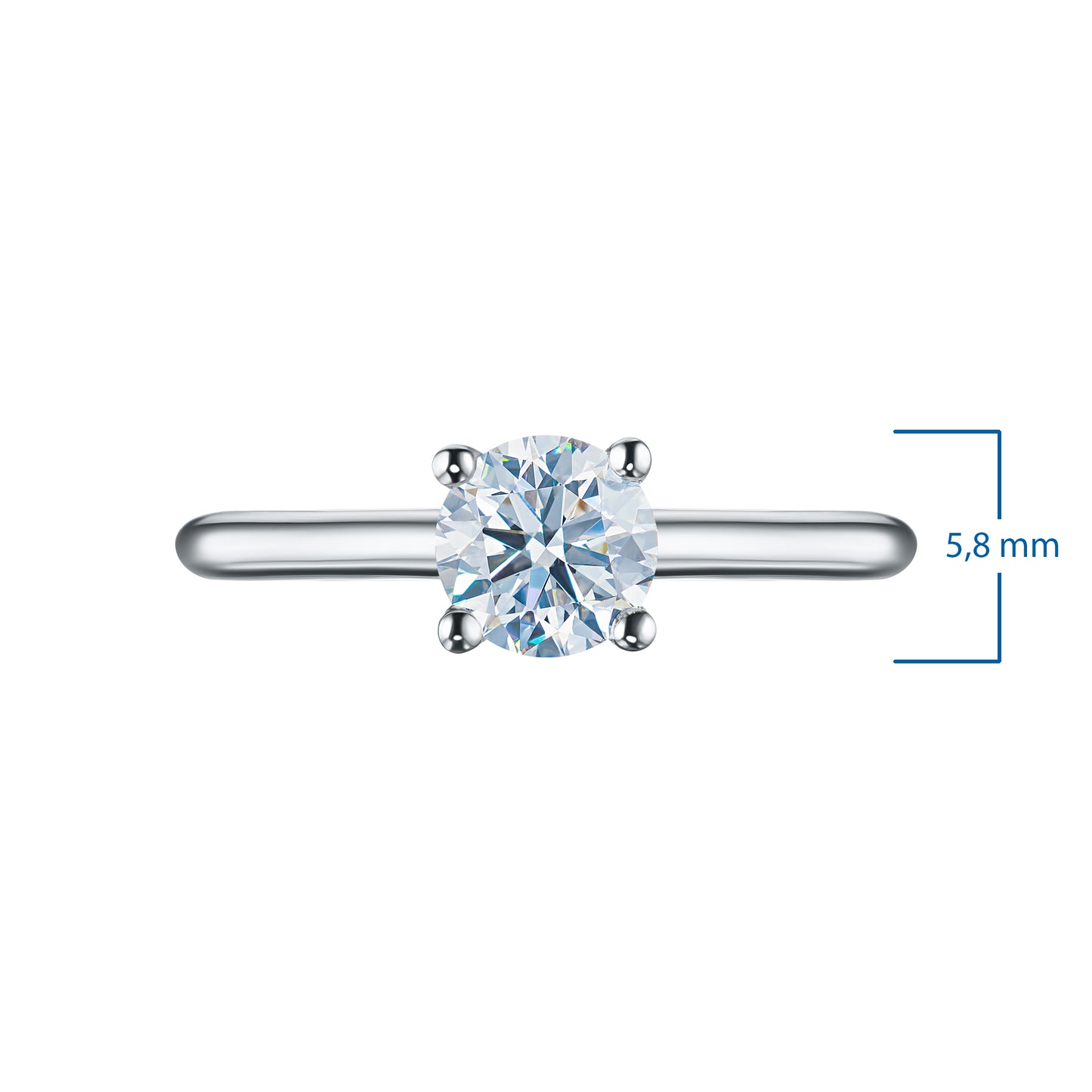 14K White Gold Ring with Lab-Created Diamonds 1.04 CT.TW