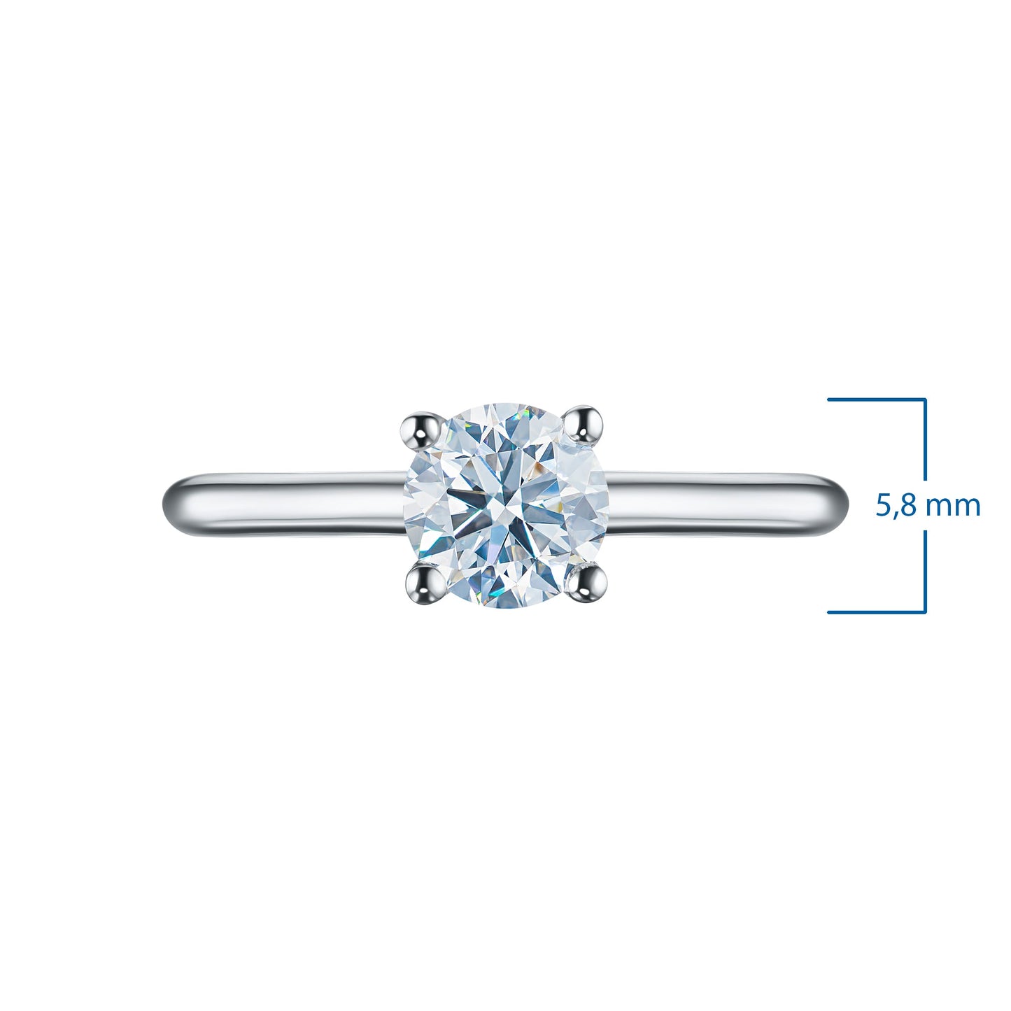 14K White Gold Ring with Natural Diamonds 1.120 CT.TW