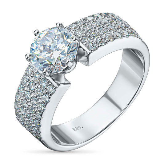 14K White Gold Ring with Lab-Created Diamonds 1.600 CT.TW