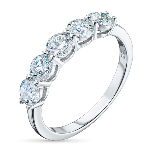 14K White Gold Ring with Lab-Created Diamonds 1.370 CT.TW