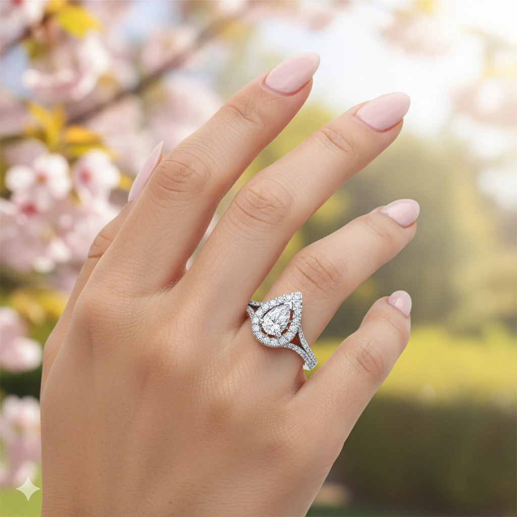 14K White Gold Ring with Lab-Created Diamonds 1.170 CT.TW