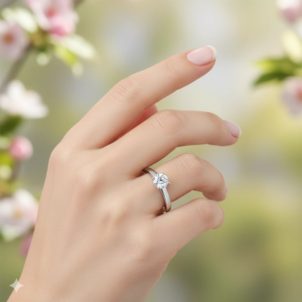 14K White Gold Ring with Lab-Created Diamonds 0.360 CT.TW