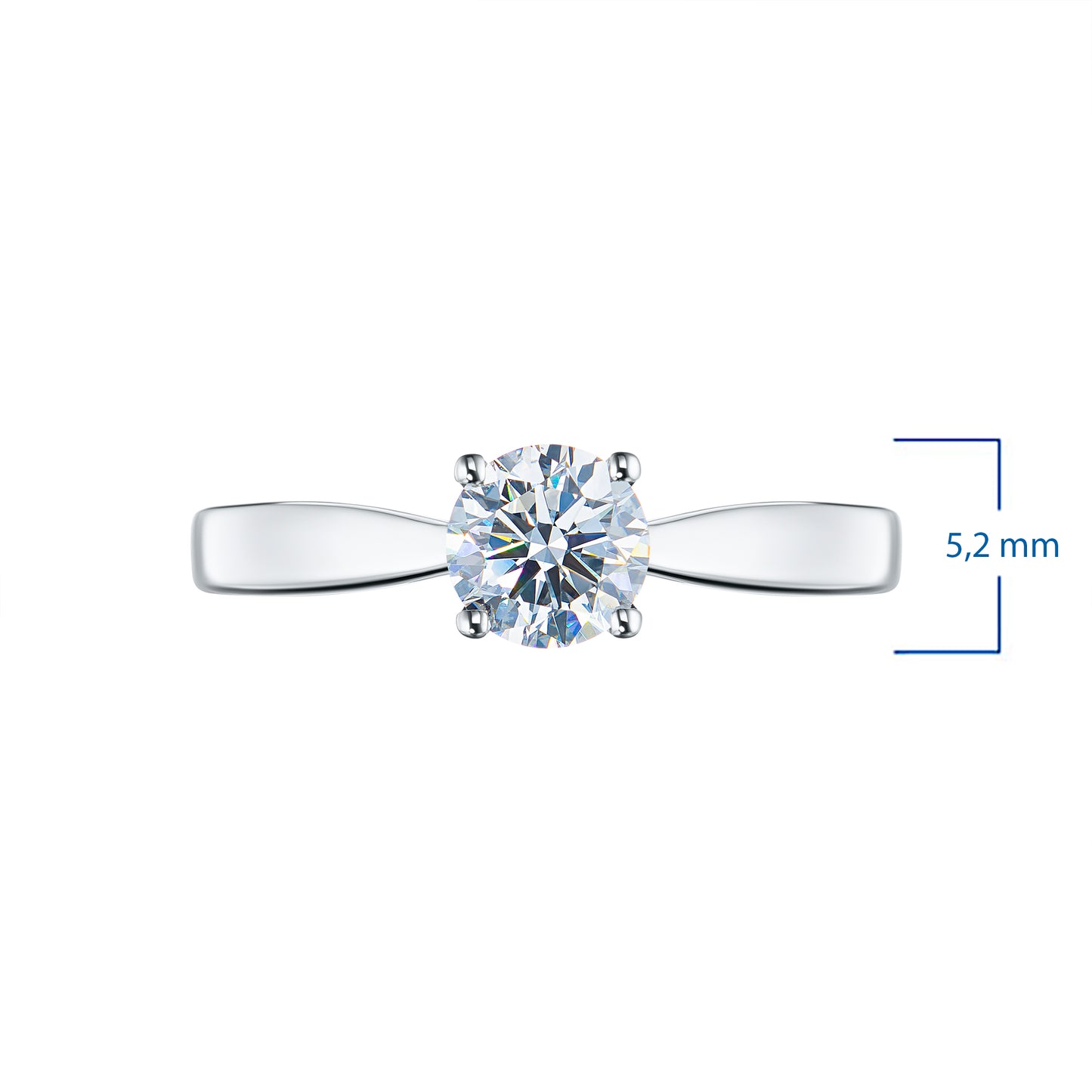 14K White Gold Ring with Lab-Created Diamonds 0.550 CT.TW