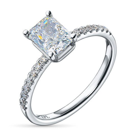 14K White Gold Ring with Lab-Created Diamonds 2.710 CT.TW