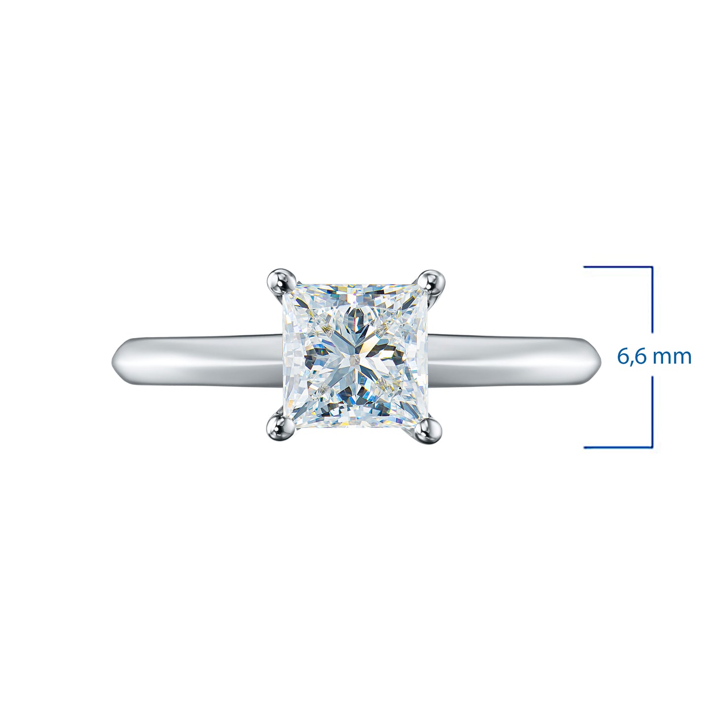 14K White Gold Ring with Lab-Created Diamonds 1.120 CT.TW