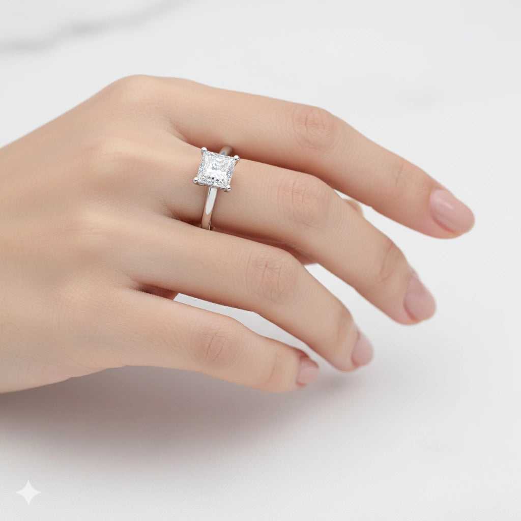 14K White Gold Ring with Lab-Created Diamonds 1.120 CT.TW