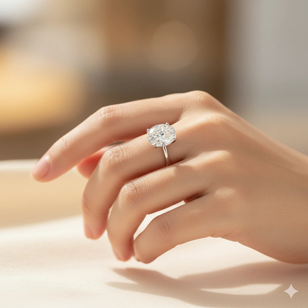 14K White Gold Ring with Lab-Created Diamonds 2.11 CT.TW