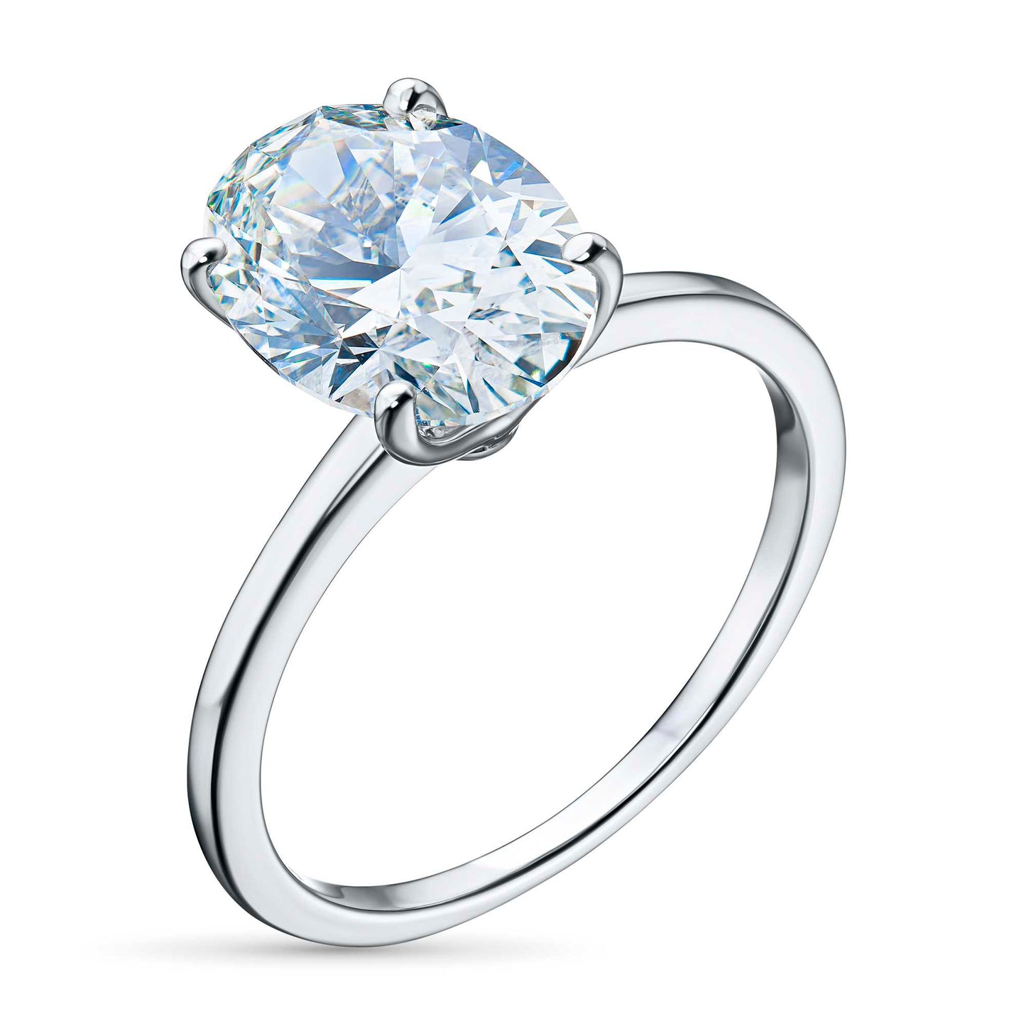 14K White Gold Ring with Lab-Created Diamonds 2.11 CT.TW